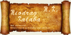 Miodrag Kalaba vizit kartica